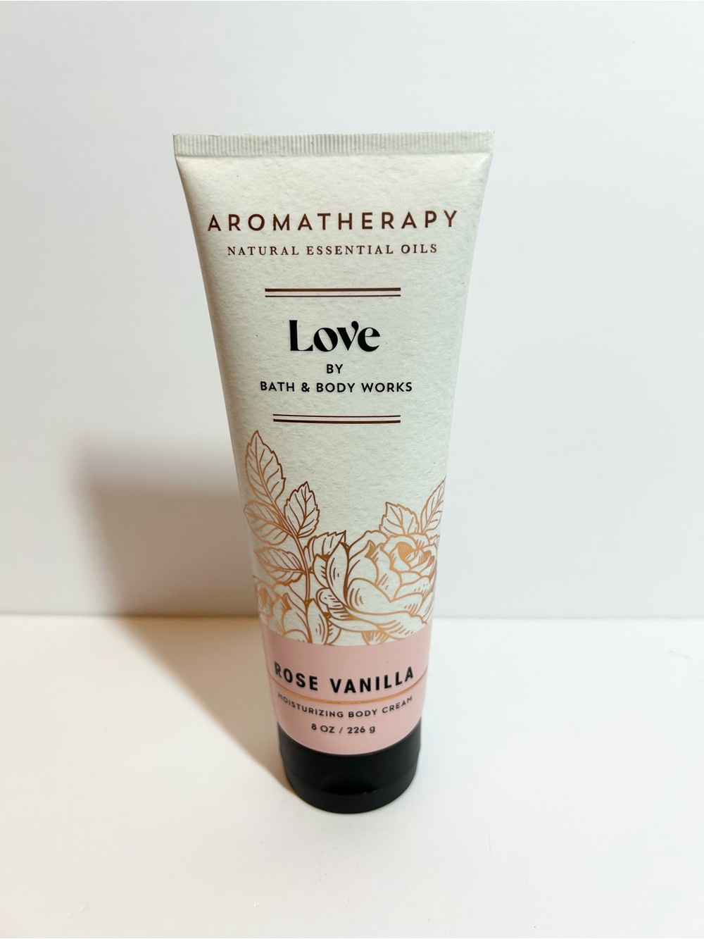 Bath & Body Works AROMATHERAPY LOVE Rose Vanilla MOISTURIZING BODY CREAM 8 oz.